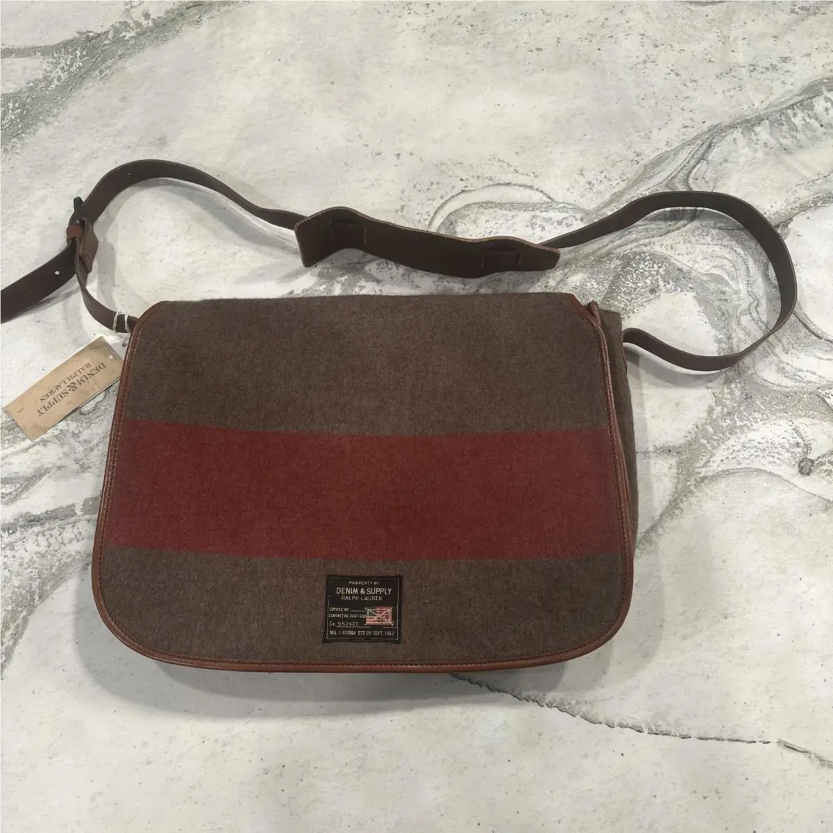 Vtg Ralph Lauren Rugby Stripe Purse Southwestern Tote Messenger Aztec Bag