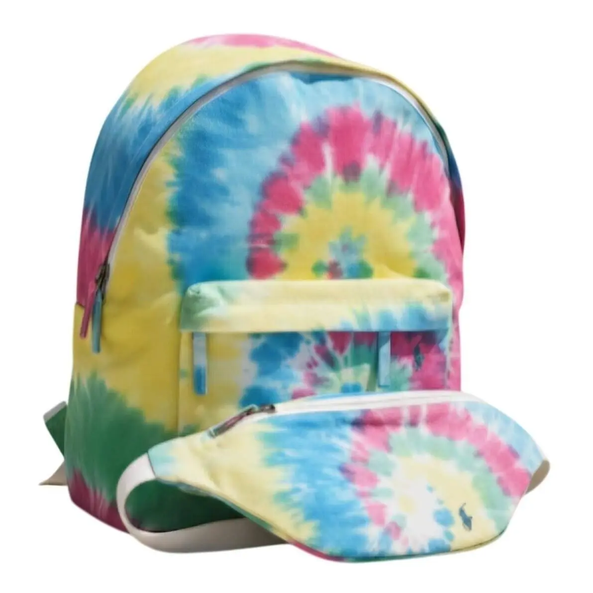 Polo Ralph Lauren Tie Dye Backpack Fanny Pack Set Travel School Bag