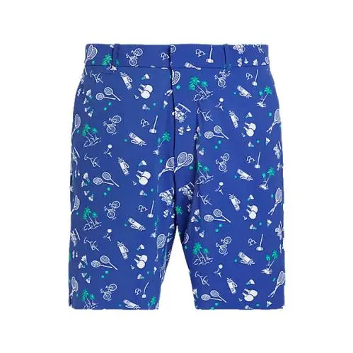 Polo  Mens Performance Stretch Hybird Swim Short in Navy Multi Sz 40 by Ralph Lauren
