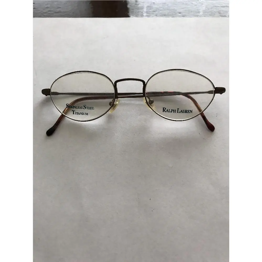 Polo Ralph Lauren Stainless Steel Classic Titanium Gunmetal Frame Eyeglasses