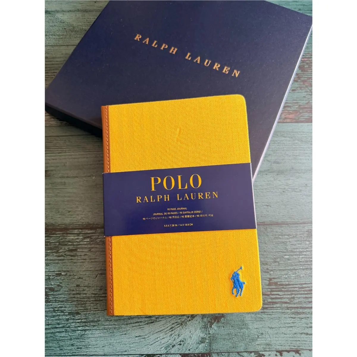 BN Polo Ralph Lauren Signature Embroidered Pony Notebook Yellow