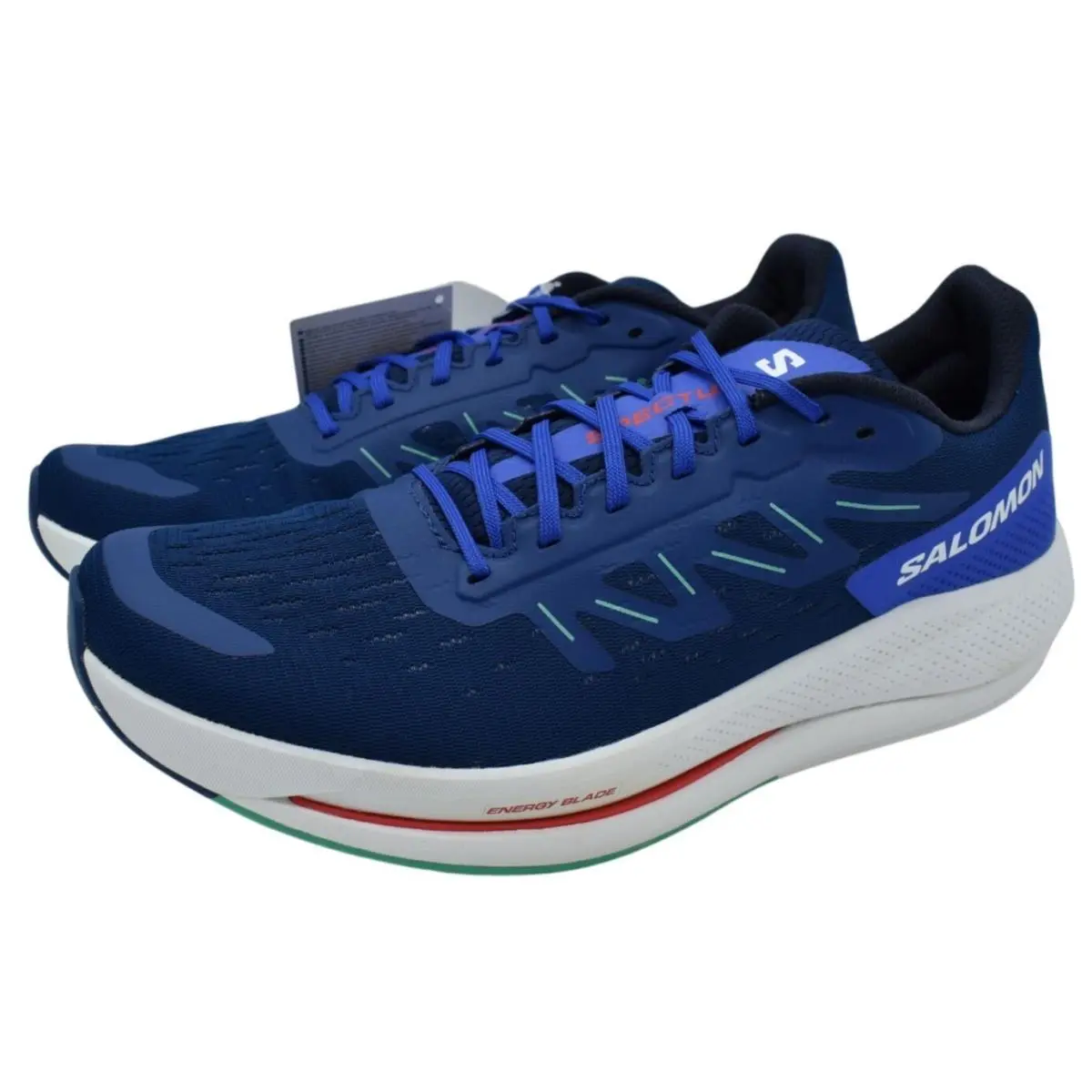 Salomon Mens Size 12 Spectur Estate Blue Mint Leaf Running Shoes Sneakers