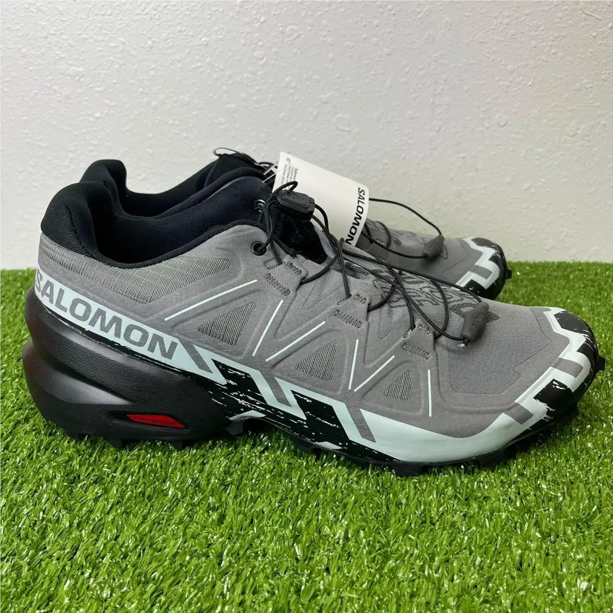 Salomon Speedcross 6 Trail Running Shoes Men 9.5 Black/pearl Blue Hiking Sneaker