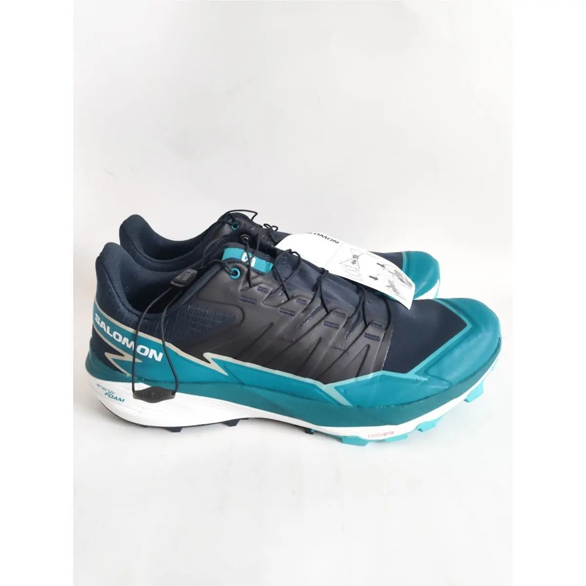 Salomon Trail Running Shoes 13 Mens Thundercross Charcoal Teal Cushioned