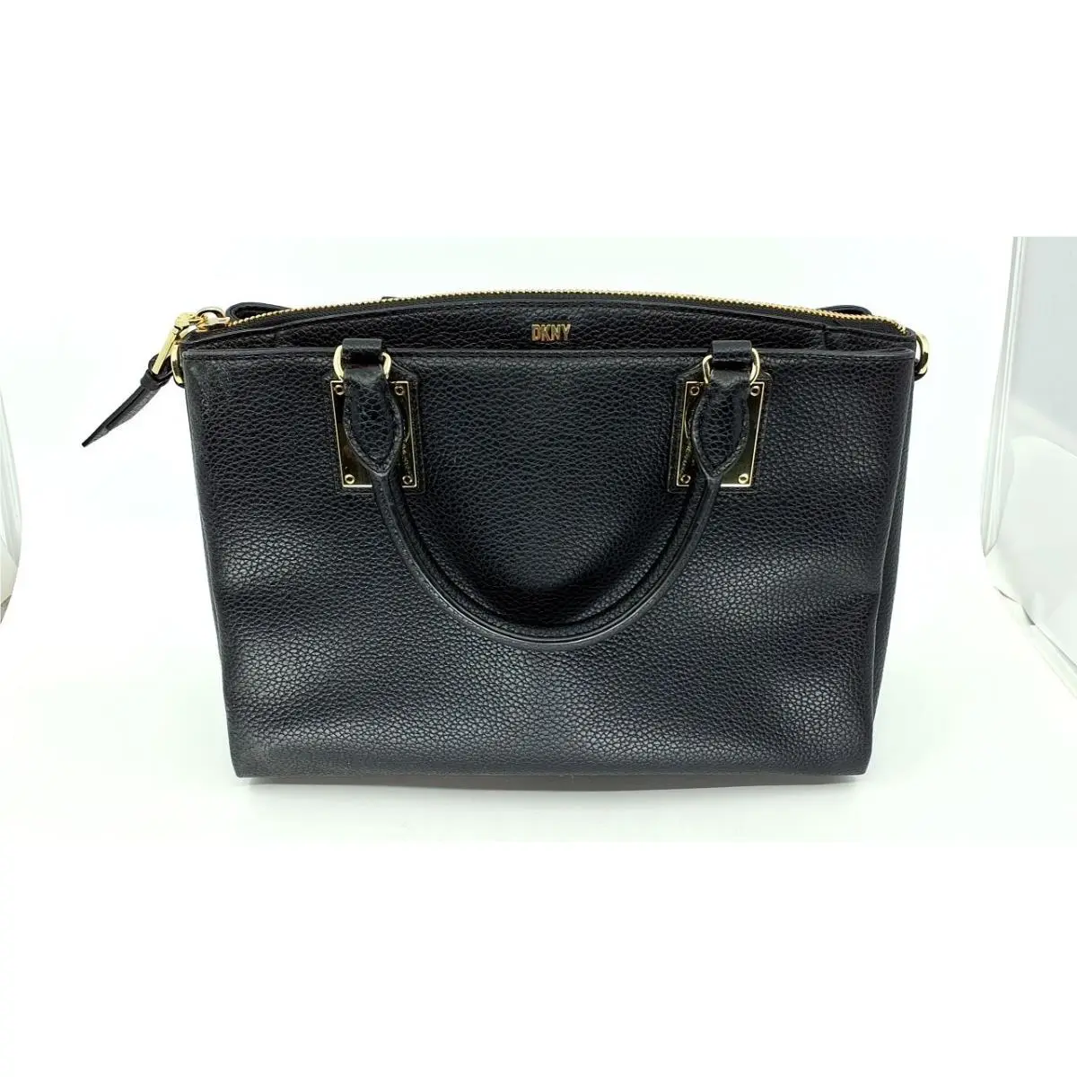 Dkny Women`s Handbags Satchel Black/gold 1SZ