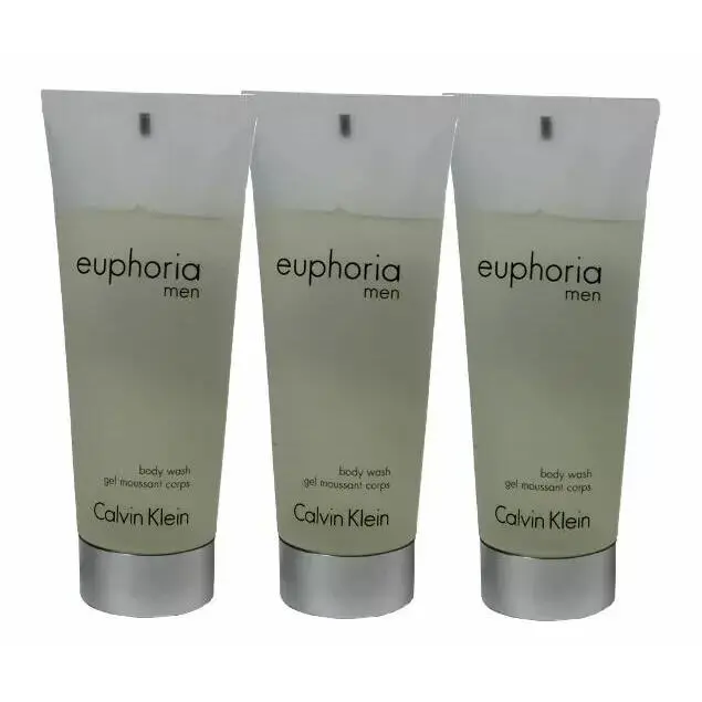 Euphoria by Calvin Klein For Men Combo Pack 3 Shower Gel 3x 3.4oz Rare Item