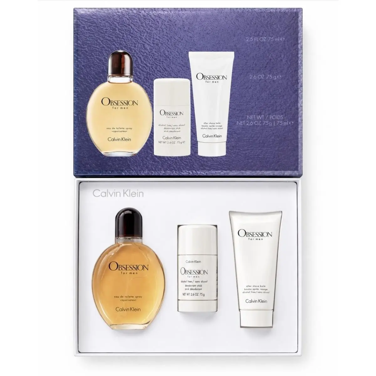 Calvin Klein Obsession For Men 3-Piece Gift Set Eau de Toilette Deodorant