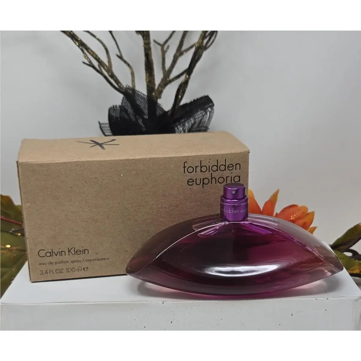 Calvin Klein Forbidden Euphoria 3.4oz Edp Floral Fruity Tester For Women