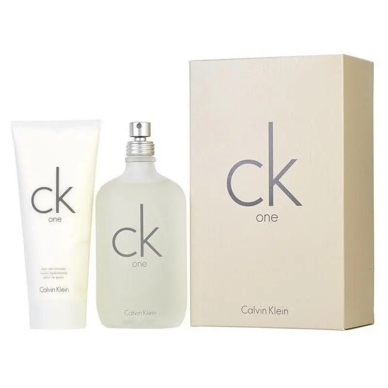 Ck One Calvin Klein Unisex 2Pcs Set 6.7 oz Edt Spray 6.7 oz Body Lotion