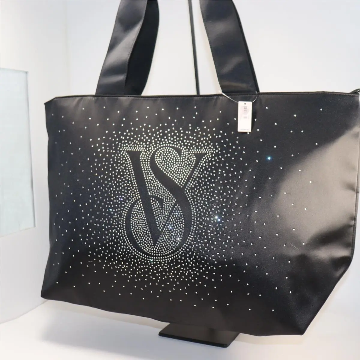 Victoria’s Secret Rhinestone Logo Black Tote
