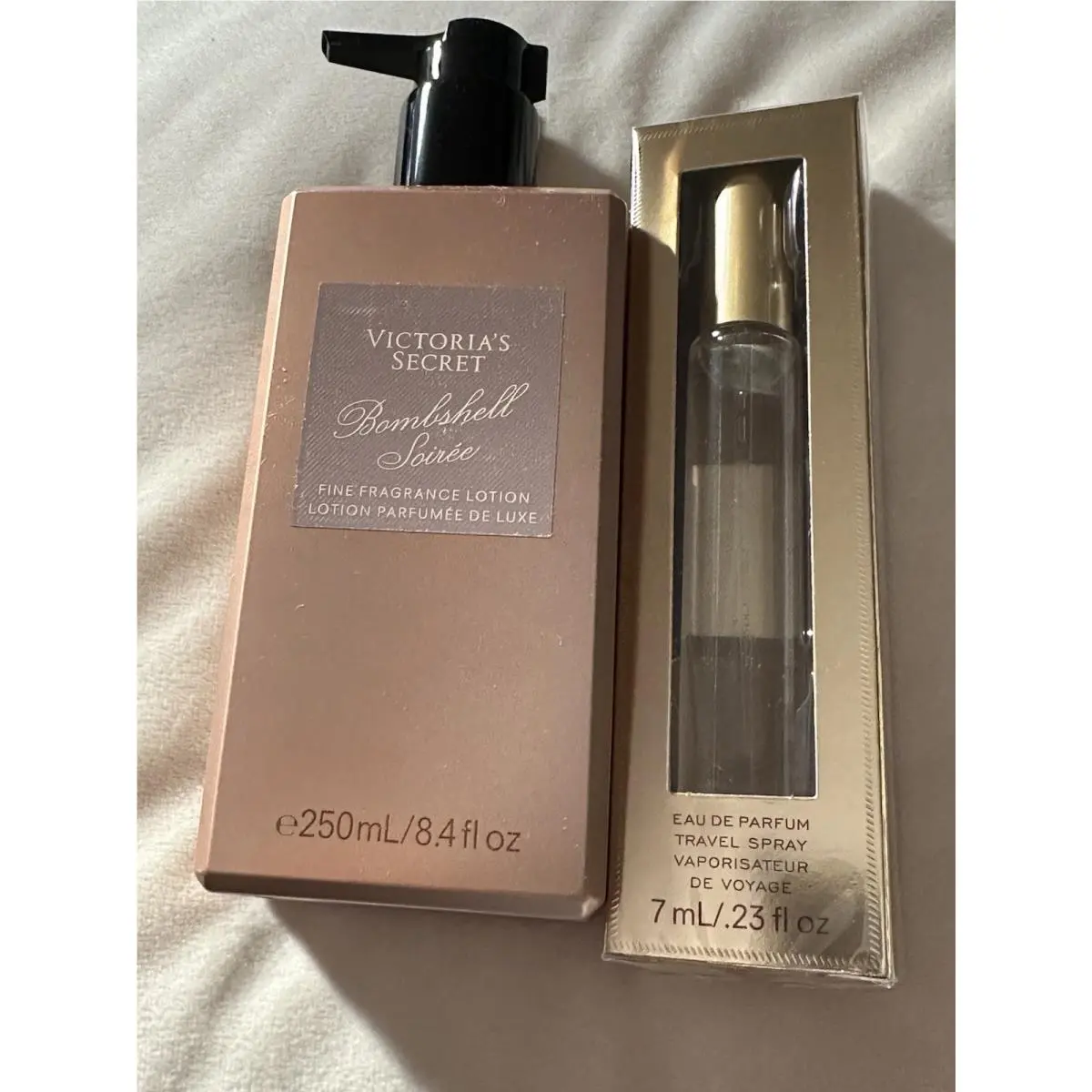 Victoria`s Secret Bombshell Soiree Fragrance Body Lotion 8.4 Oz. Edp 0.23 Oz