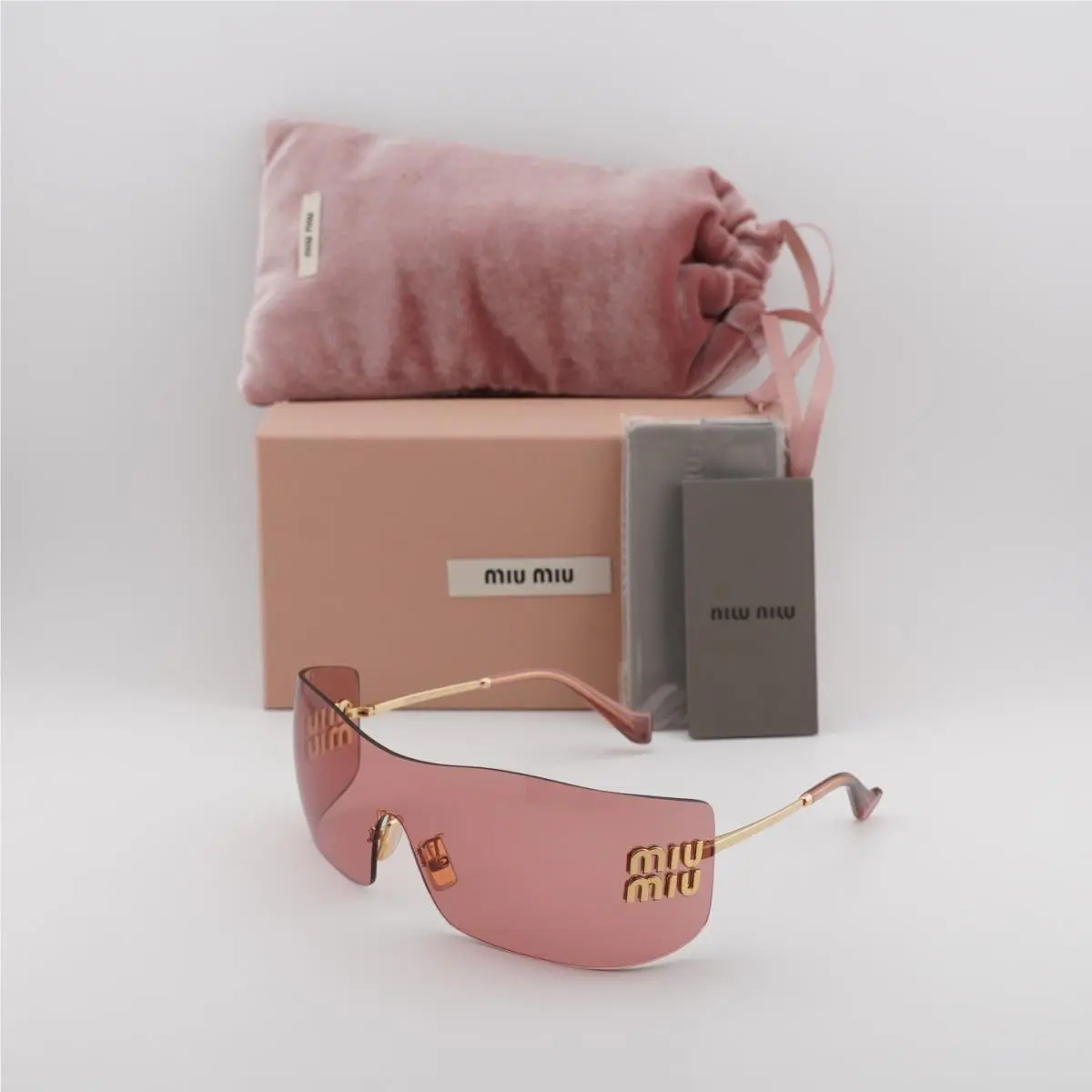 Miu Miu MUB53S 5AK20Y Gold/red 0-0-110 Sunglasses