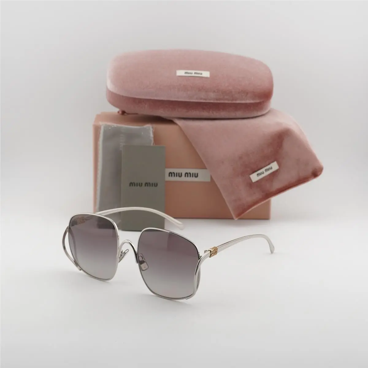 Miu Miu MU A57S 1BC30S Gold/grey Gradient 57-20-140 Sunglasses
