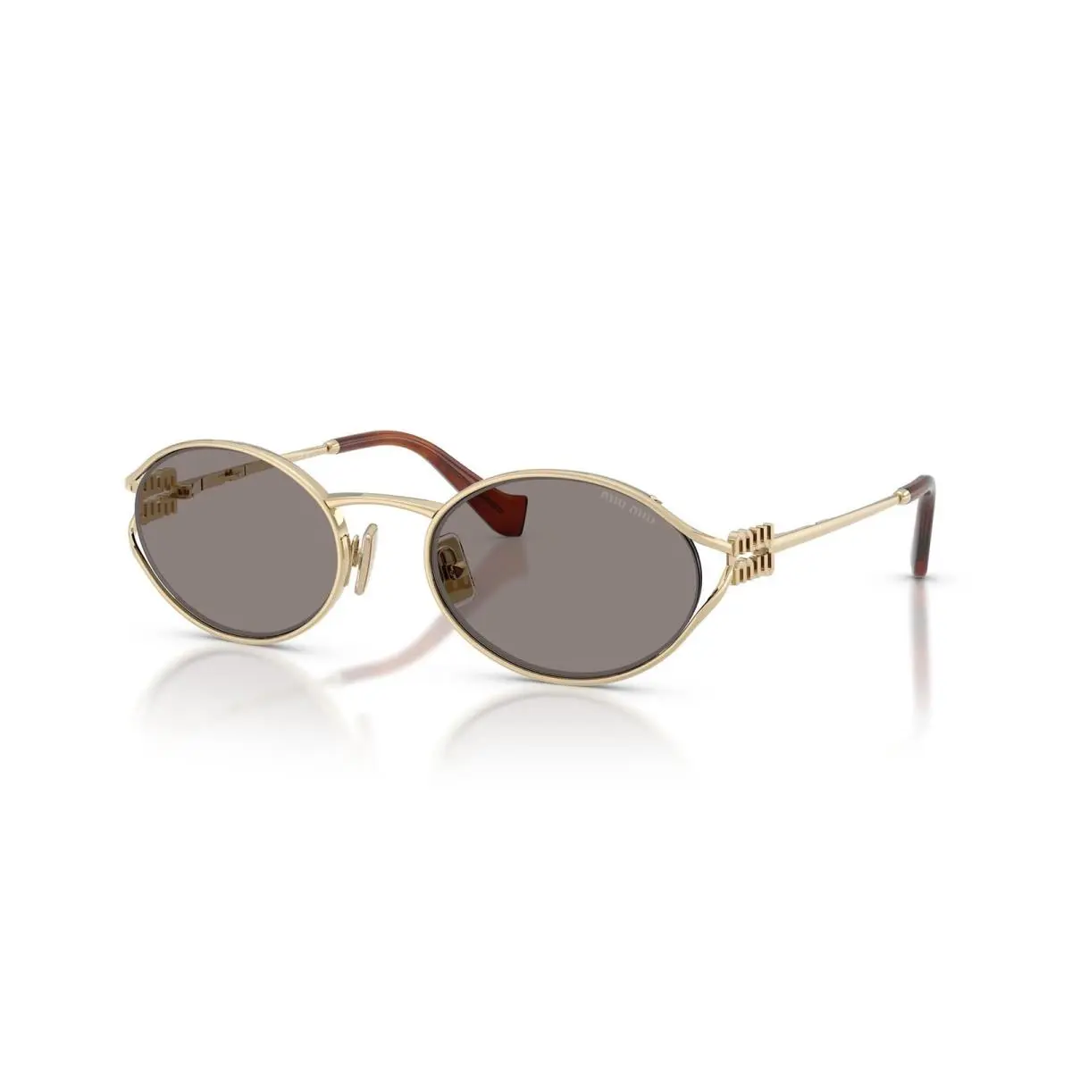 Sunglasses MU 52YS ZVN80Q 54mm Pale Gold / Dark Grey Lens by Miu Miu