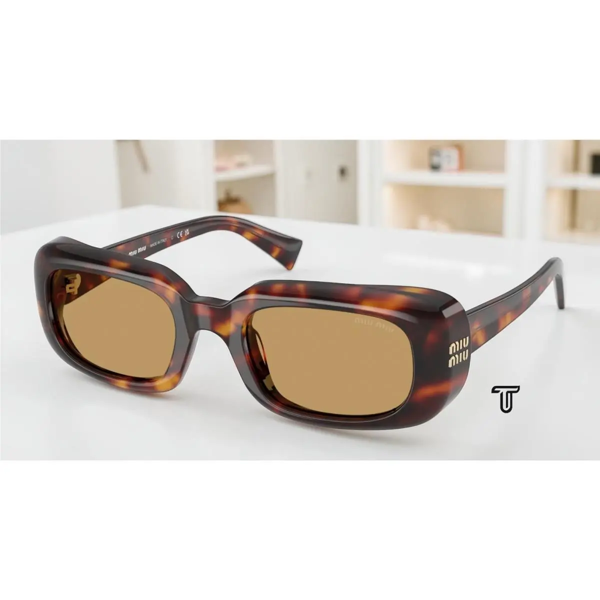 MU B13SF 27L10Y Havana Brown 52 mm Women`s Sunglasses by Miu Miu