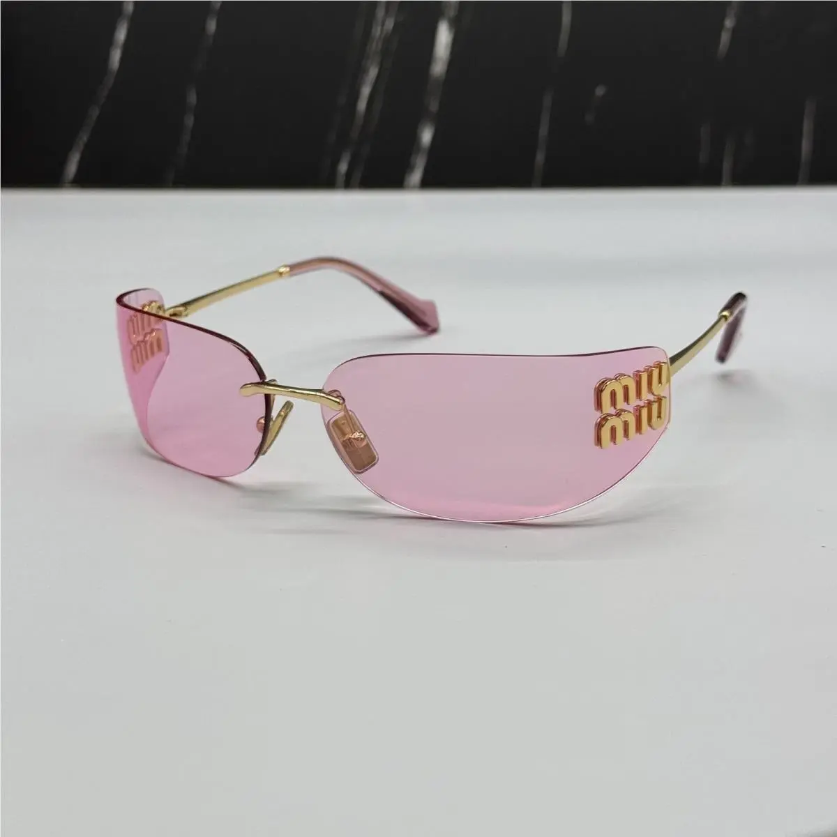 Miu Miu MUA51S 5AK90Y Silver Shield Sunglasses Mua 51S