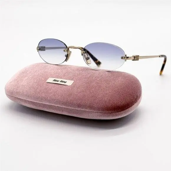 Miu Miu Sunglasses MUA54S ZVN80O Oval Gold Women MU A54S Smu A54