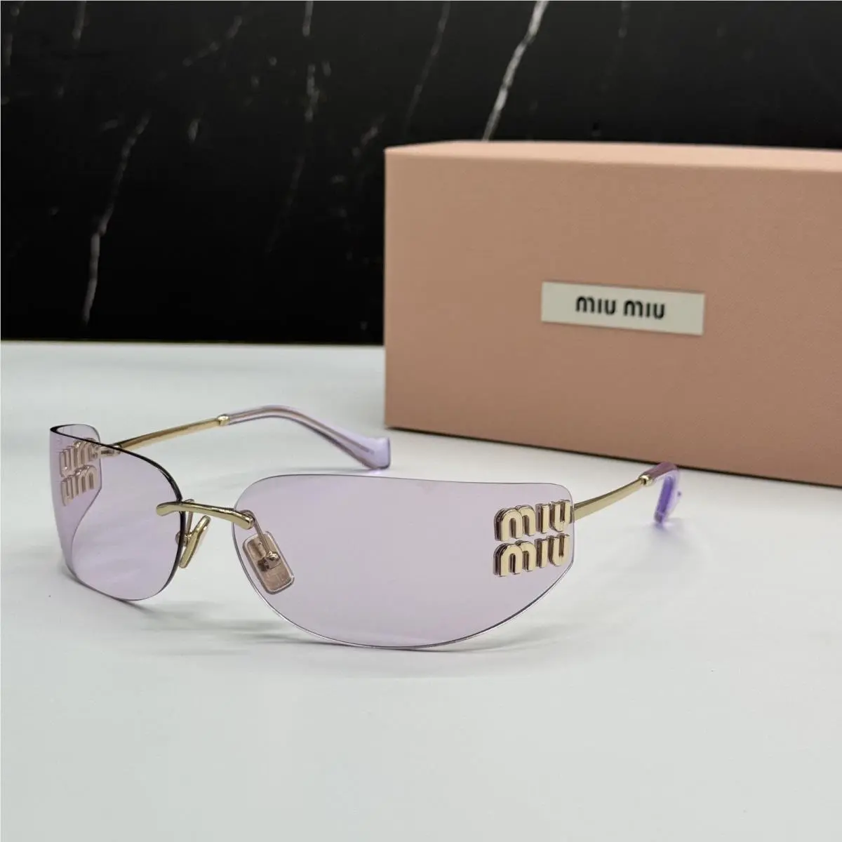 Miu Miu MUA51S ZVN90O Pink Sunglasses Women MU A51S Smu A51