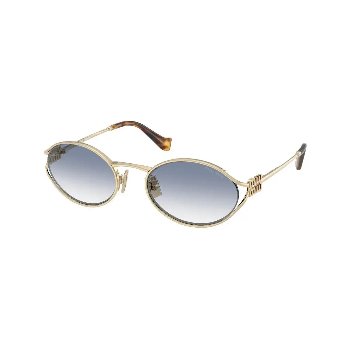 Miu Miu Sunglasses MU 52YS ZVN80O 54mm Pale Gold/clear Gradient Light Blue Lens