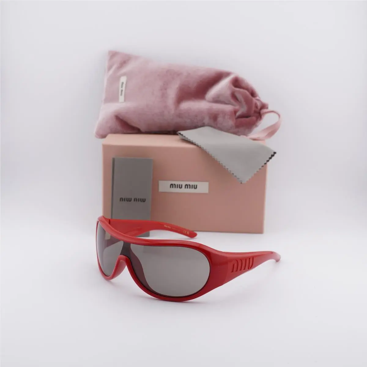 Miu Miu MU B14SU 27N8 0Q Red/dark Grey 0-0-125 Sunglasses