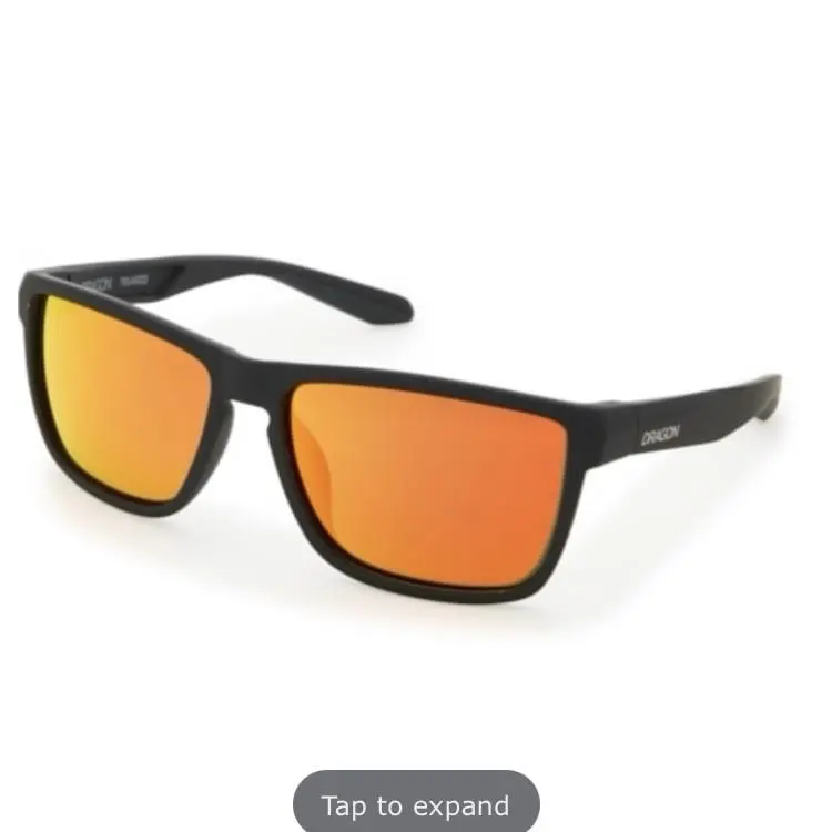 Drs 1002 Matte Black Sunglasses Orange Mirrored Polarized Lenses by Dragon Alliance