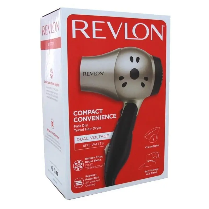 BL Revlon Dryer Travel Perfect Heat 1875 Watt Folding Handle