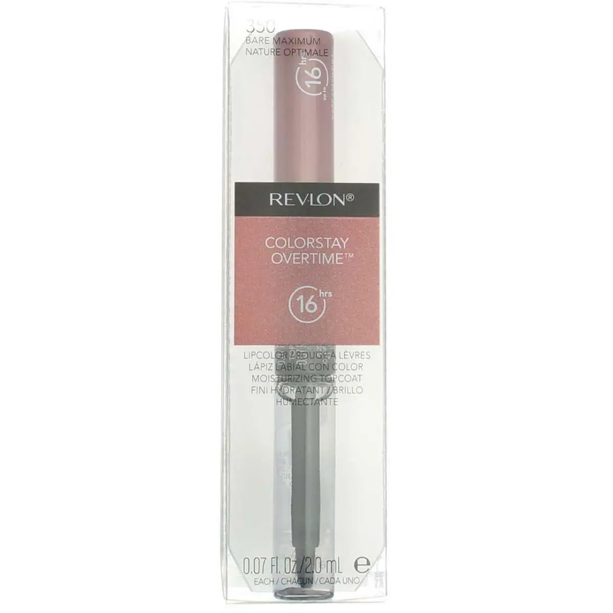 4 Pack  Colorstay Overtime Lipcolor Bare Maximum 350 0.07 fl oz by Revlon