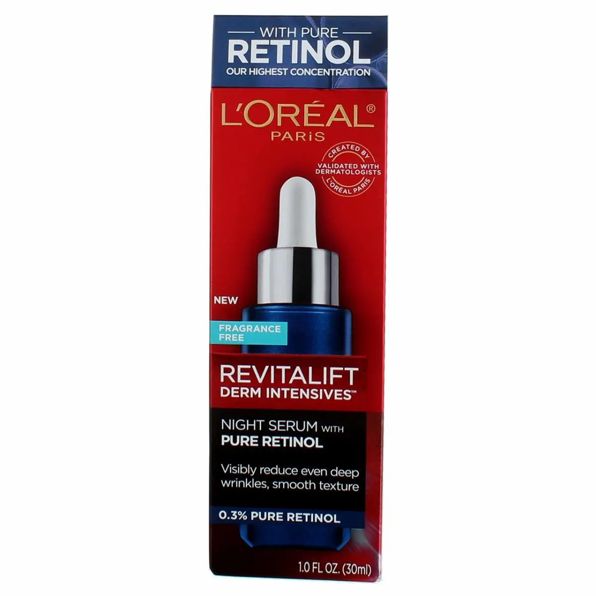 4 Pack L`oreal Paris Revitalift with Pure Retinol Night Serum 1 fl oz by L'Oréal