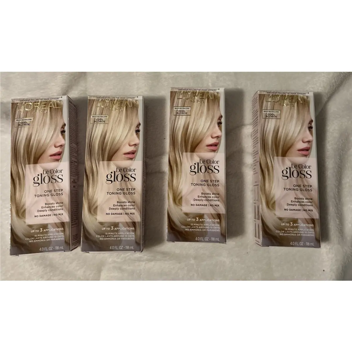 L`oréal L’oréal Paris Le Color Gloss Cool Blonde 4 Oz Lot of 4 One Step Toning Gloss by L'Oréal