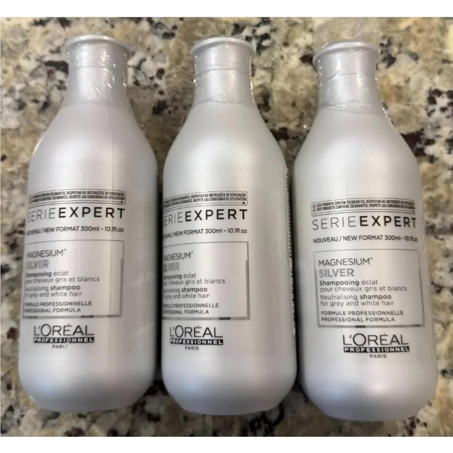 L`oreal Serie Expert Magnesium Silver Shampoo 10.1 oz - 3 Bottles by L'Oréal