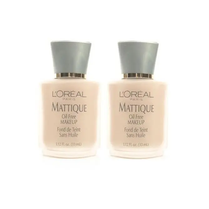 2 Bottle L`oreal Mattique Oil Free Liquid Makeup Soft Ivory by L'Oréal