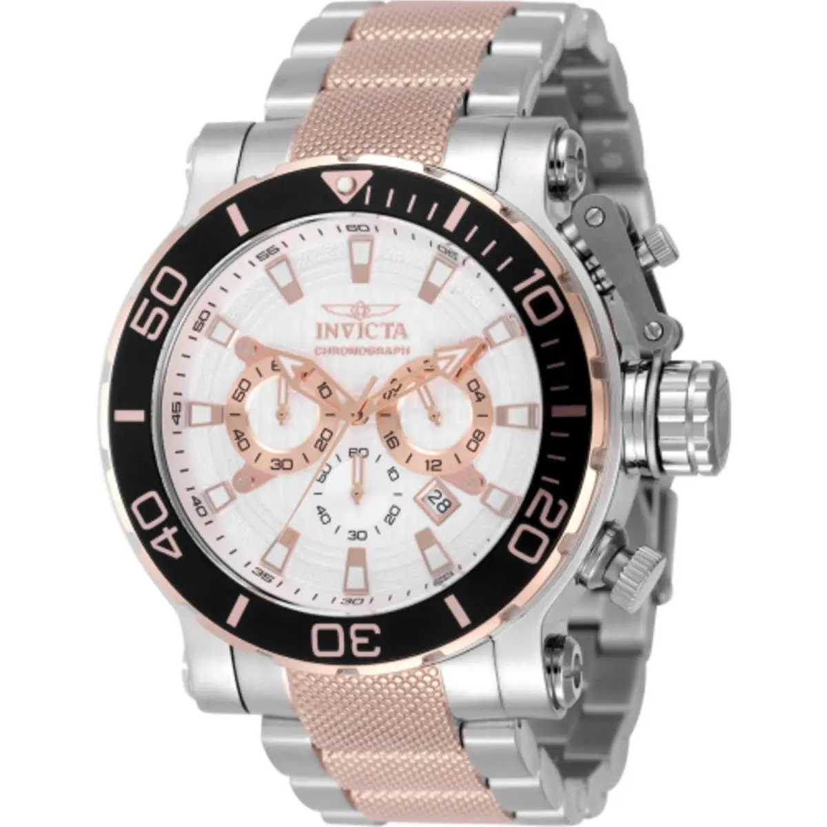 Invicta Men`s Watch Coalition Forces Chronograph Silver Tone Dial Bracelet 50232