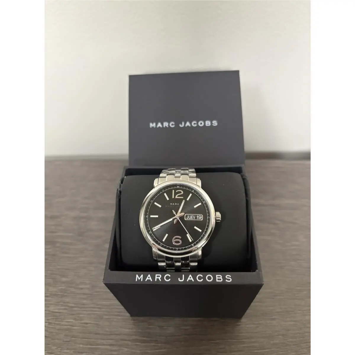Marc BY Marc Jacobs Fergus Black Dial Stainless Steel Men`s Watch MBM5075