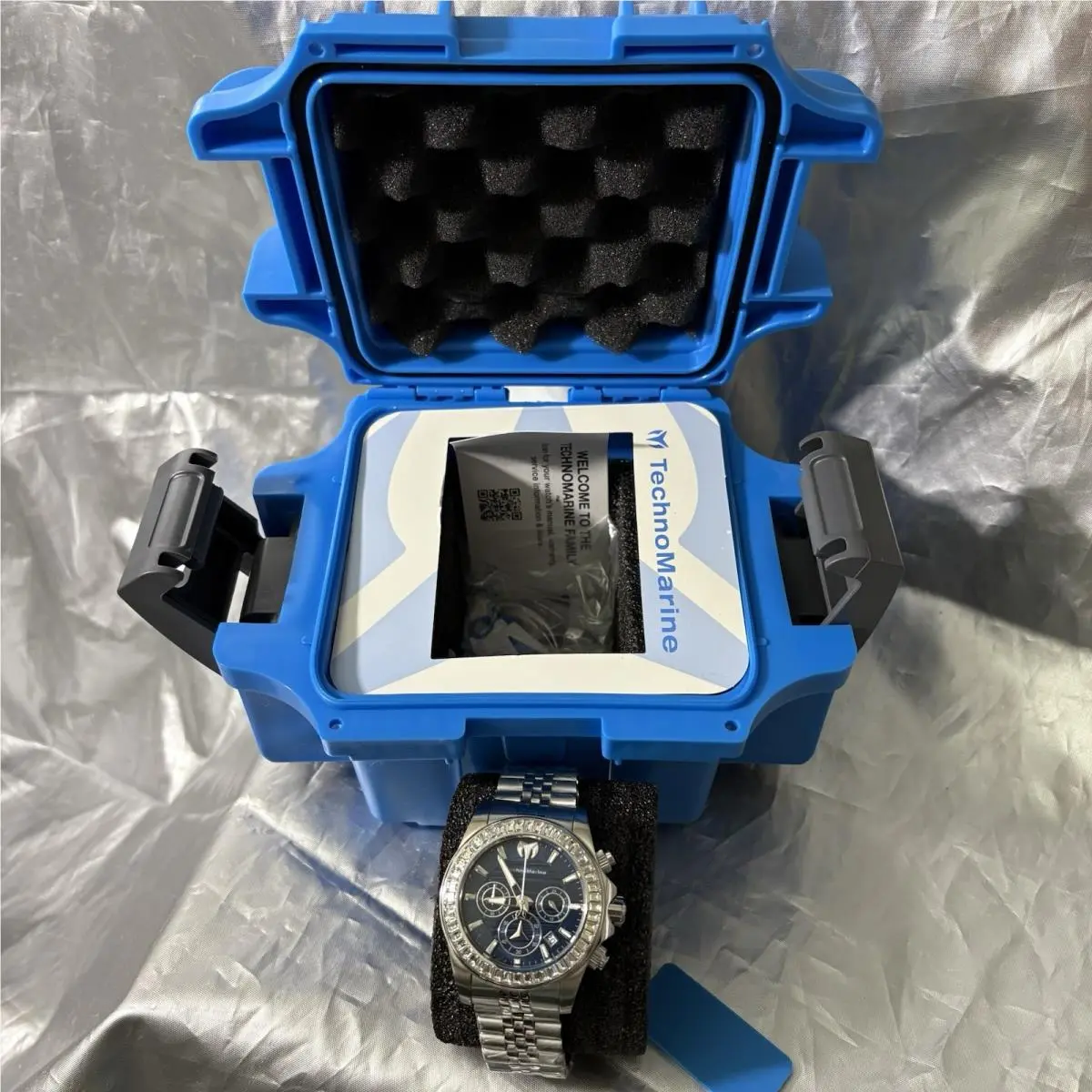 Invicta Technomarine Manta Ray Watch - 42mm Steel Silver Dark Blue