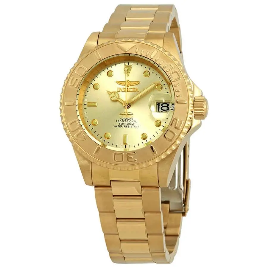 Invicta Pro Diver Automatic Gold Dial Men`s Watch 9010OB