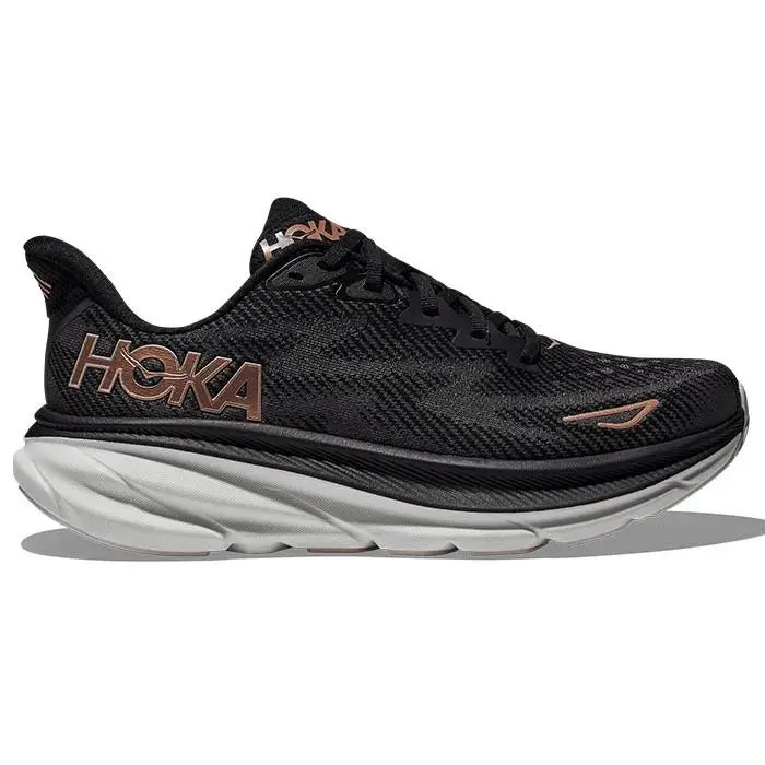 Hoka Clifton 9 Shoes Black/rose Gold Wide Women`s 1132211/BRGL