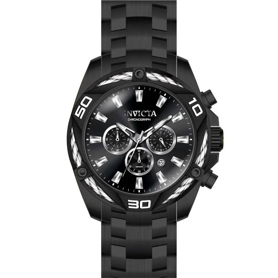 Bolt Chronograph Quartz Black Dial Men`s Watch 34136 by Invicta