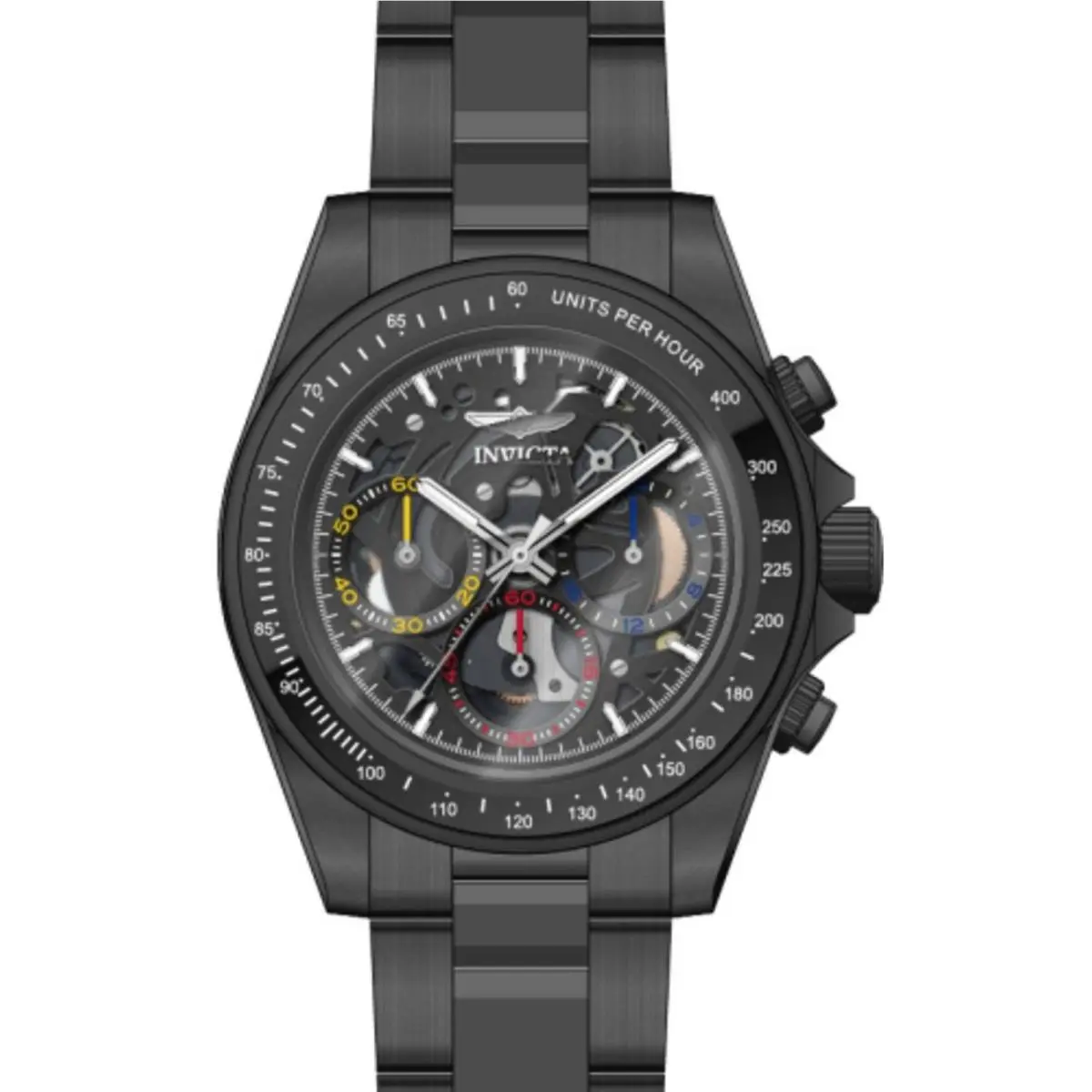 Invicta Men`s Dive Watch Speedway Quartz Chronograph Black Dial Bracelet 50273
