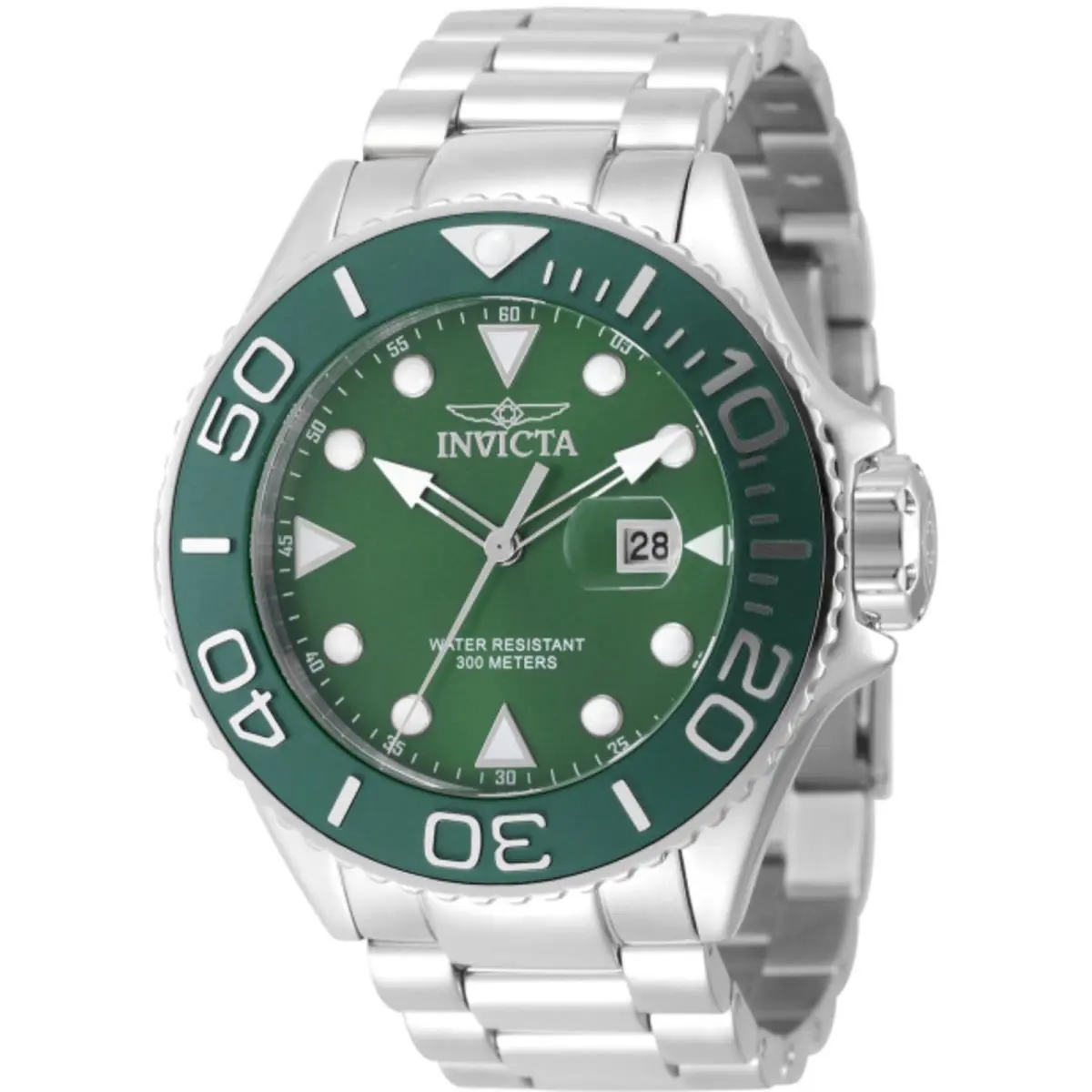 Men`s Watch Pro Diver Quartz Rotating Bezel Green Dial Bracelet 49638 by Invicta