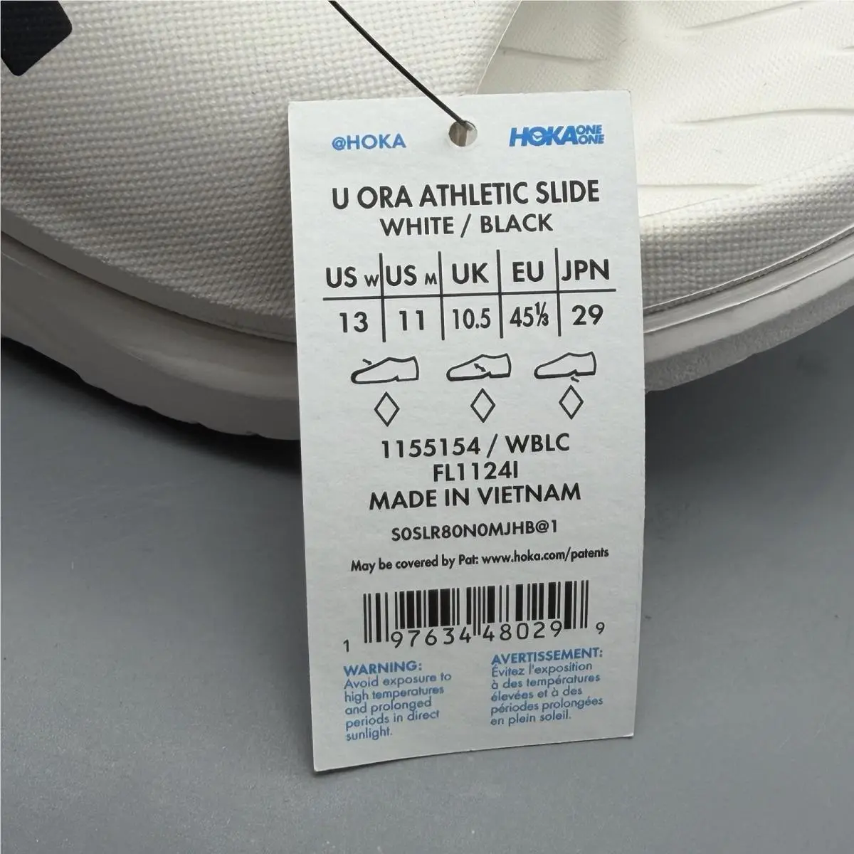 Hoka shoes - Hoka One One Ora Athletic Slide - 1155154 - White (UPC: 0197634480299) 9