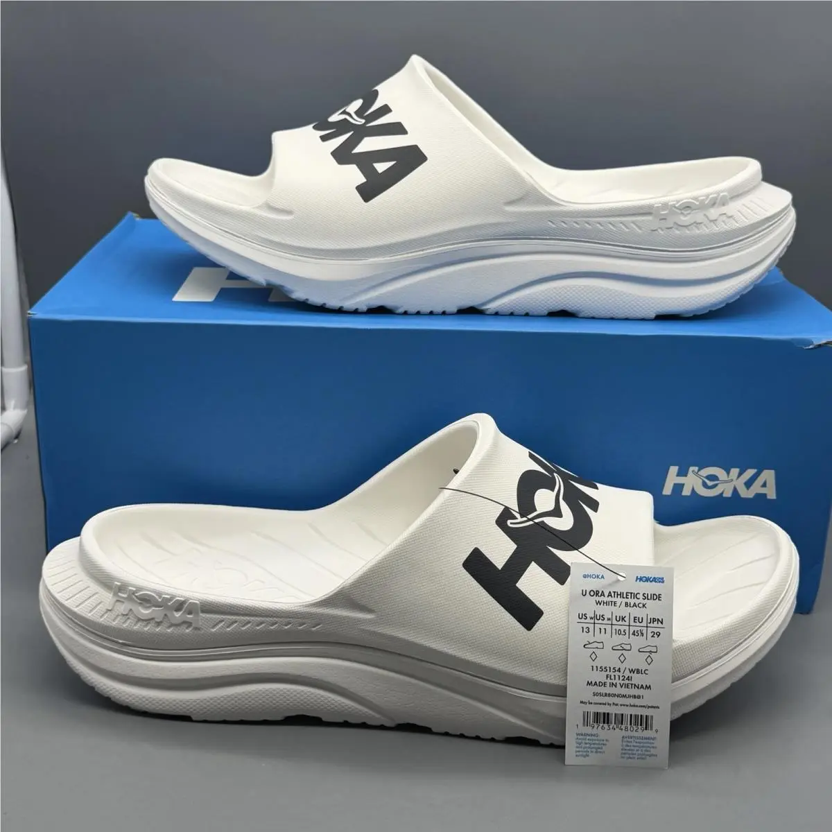 Hoka Ora Athletic Slide Mens 11 Recovery Sports Sandals Beach Pool White