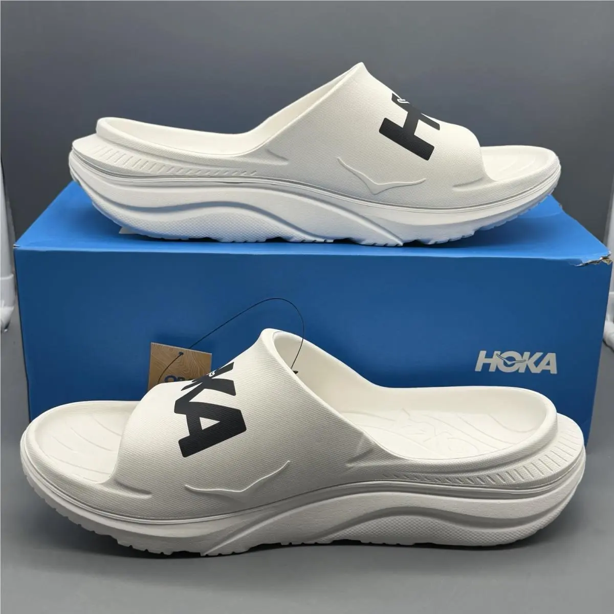 Hoka shoes - Hoka One One Ora Athletic Slide - 1155154 - White (UPC: 0197634480299) 1