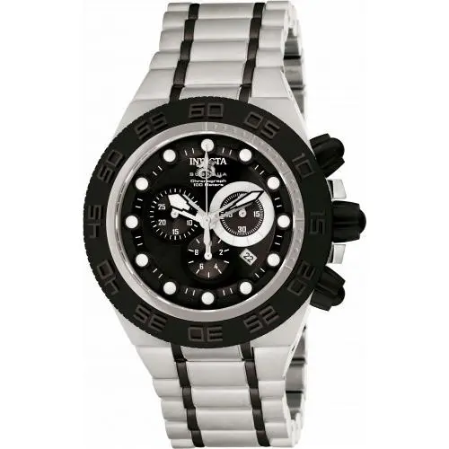Invicta Mens Subaqua Chronograph Swiss Quartz SS Steel/black Tone Watch