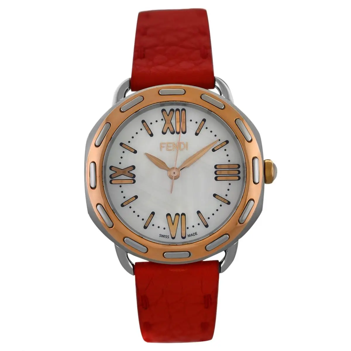 Selleria F8302345H0 Mop Dial Stainless Steel Gold Plated 36MM Lady Quartz by Fendi