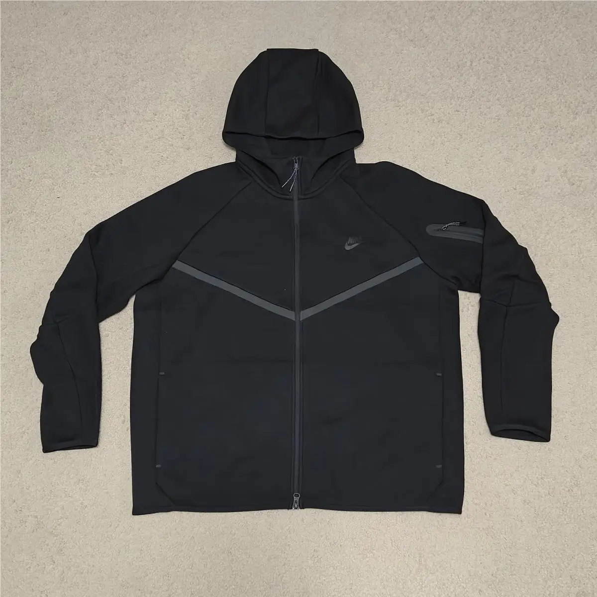 Nike Sportswear Black Tech Fleece Full Zip Jacket Hoodie HV0949-010 Men`s Sizes