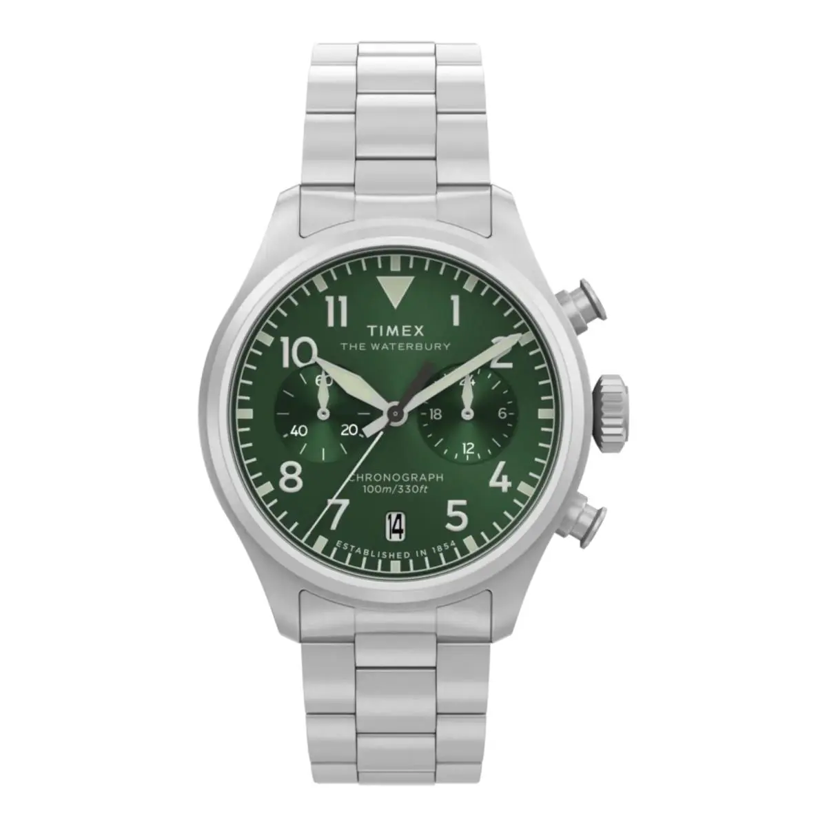Waterbury Ace Chronograph Watch 41mm Stainless Steel Bracelet by Timex
