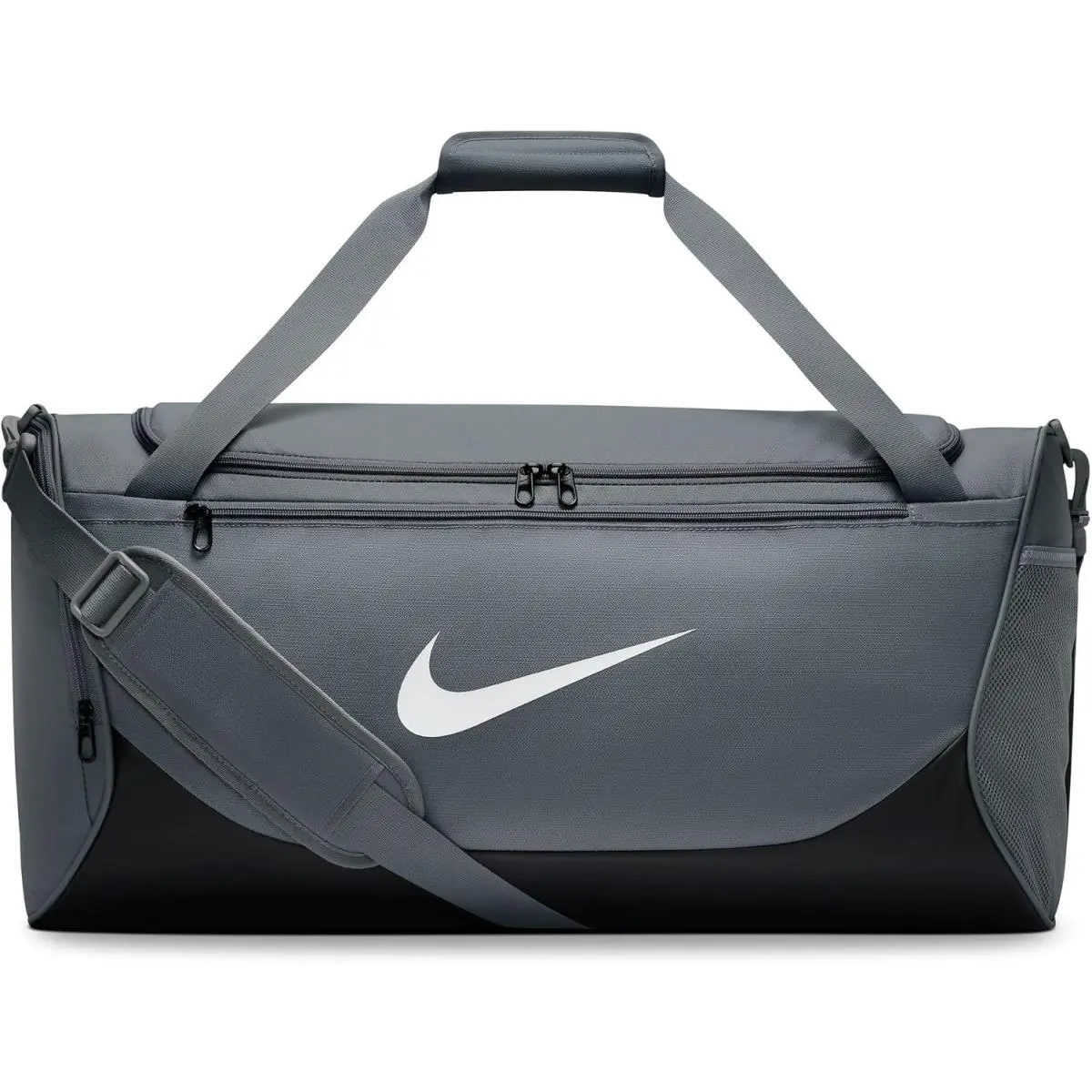 Brasilia X Traning Duffel Bag Medium 60L Mens and Womens Gray/Black/White by Nike