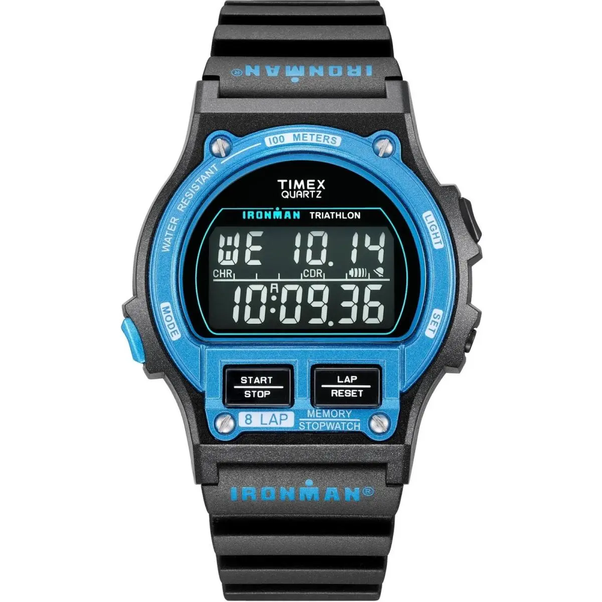 Timex Men`s Watch Ironman Bimmer 8-Lap Grey Digital Dial Resin Strap TW5M54400