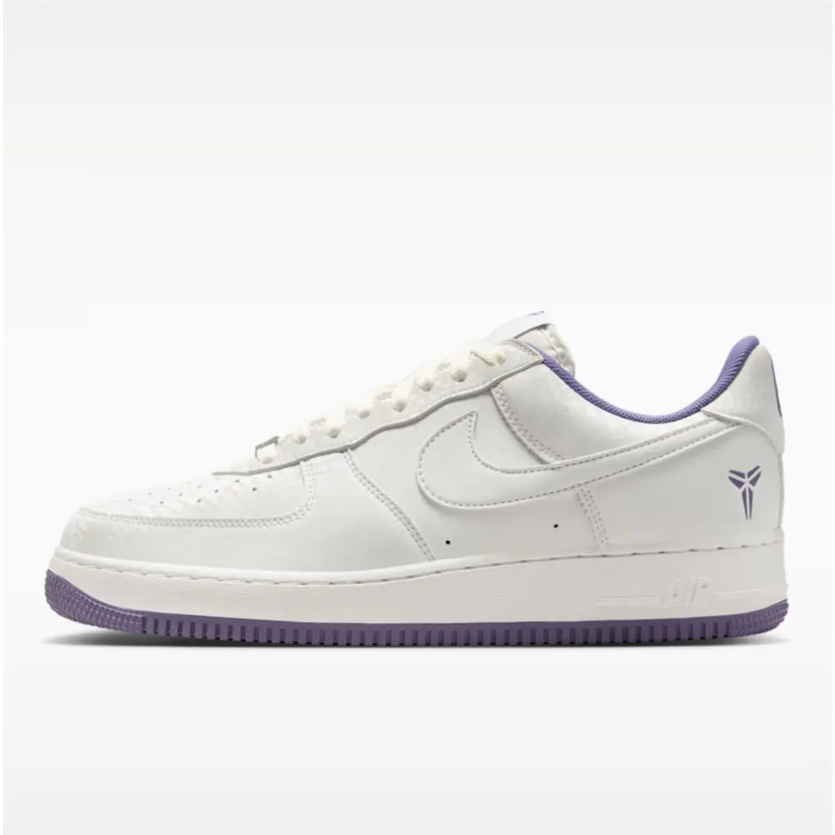 Nike Air Force 1 Low Kobe Bryant White Purple Sneakers Mens Size IB0018-102