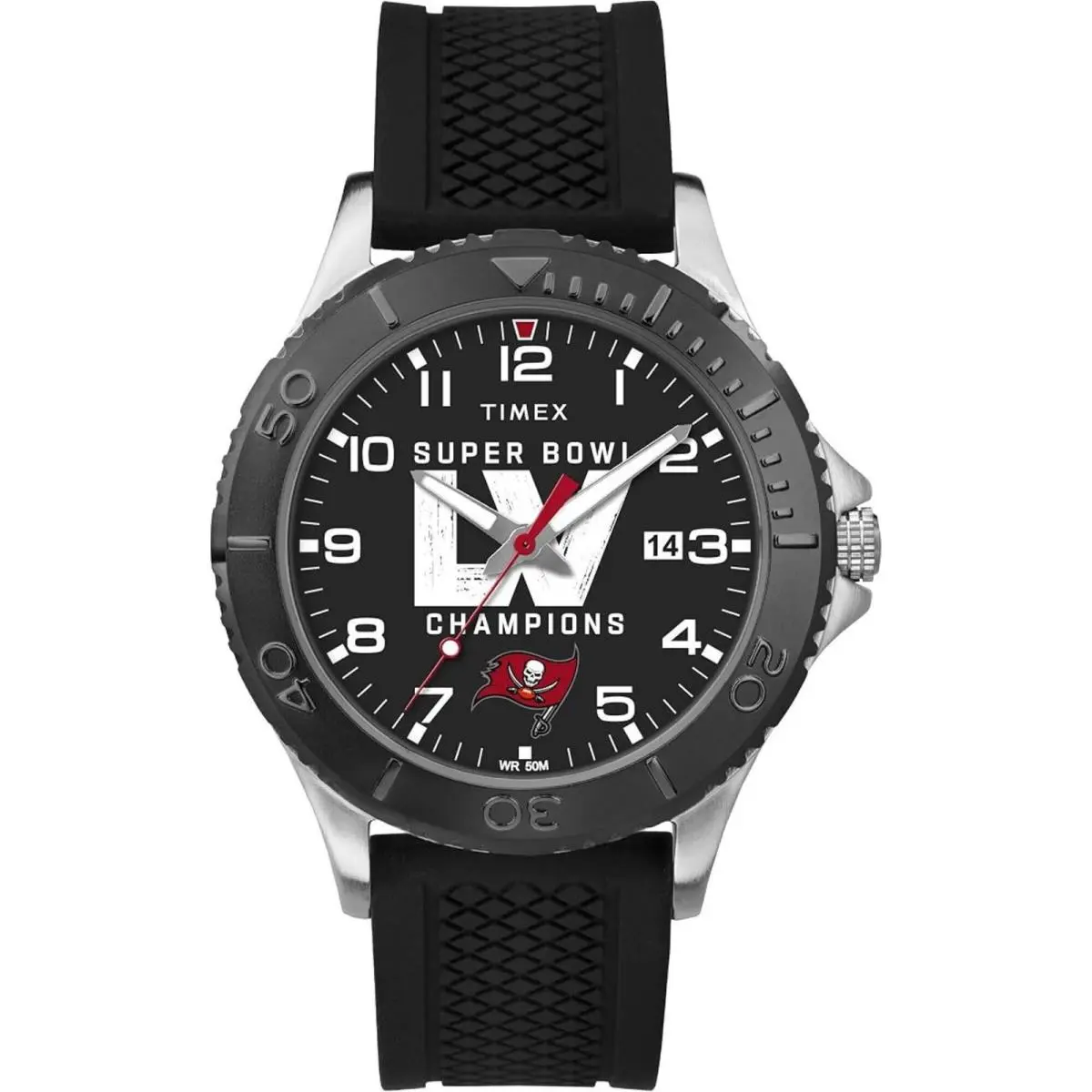 Timex Men`s Watch Clutch Tampa Bay Buccaneers Super Bowl LV Strap TW2V17200YZ